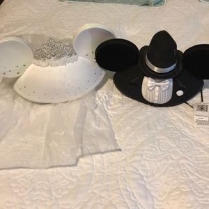 Bride and groom Mickey ears